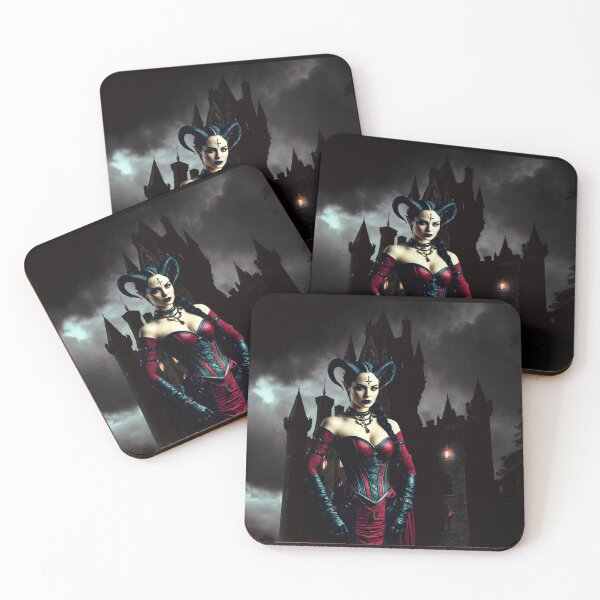 Item preview, dark demon queen – gothic castle – dark fantasy art designed and sold by Traumrausch.