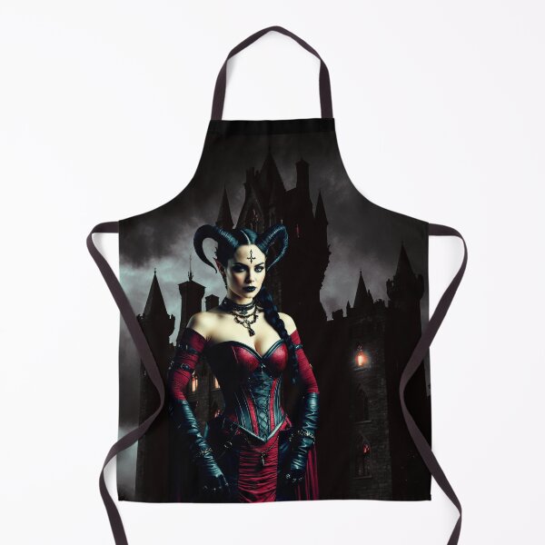 Item preview, dark demon queen – gothic castle – dark fantasy art designed and sold by Traumrausch.