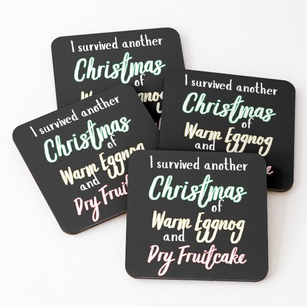 Item preview, Funny After Christmas Survivor – Eggnog & Fruitcake Joke designed and sold by SunandShade.