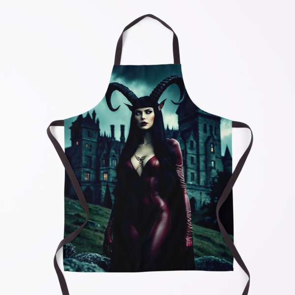 Item preview, dark demon queen – gothic castle – dark fantasy art designed and sold by Traumrausch.