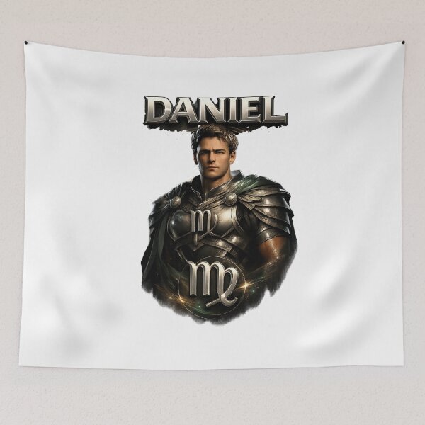 Item preview, Daniel Virgo – Noble Zodiac Warrior Name Art designed and sold by AlexLineArt.