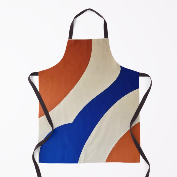 Item preview, Terracotta and Blue Abstract Shapes – Modern Wall Mural Design designed and sold by SplashTastic.
