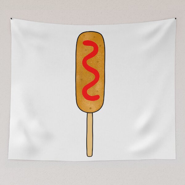 Item preview, Corn Dog With Ketchup designed and sold by Sartoris Art.