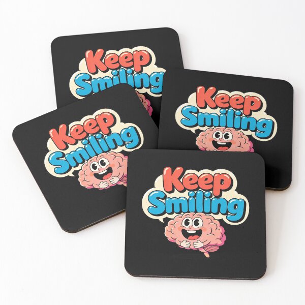Item preview, Keep Smiling – Cute Happy Brain Cartoon designed and sold by IODesignsofficial.