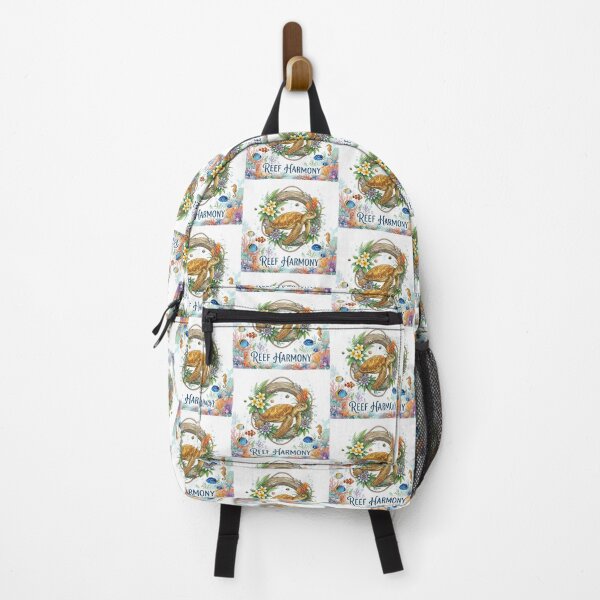 Item preview,  Golden Sea Turtle with Plumeria Flowers in Tropical Reef Paradise designed and sold by zoughlal.