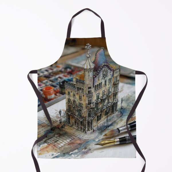 Item preview, Gaudi Style Architectural Drawing Springs off Page designed and sold by Tridentulus.