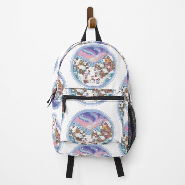 Item preview, Cozy Winter Magic – Kawaii Snowy Village Illustration designed and sold by Olga Schembri.