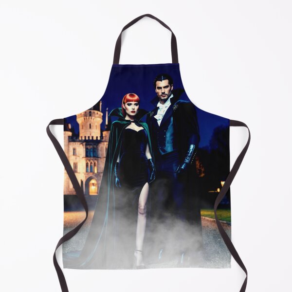 Item preview, vampire couple – gothic castle – dark romance art designed and sold by Traumrausch.