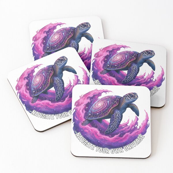 Item preview,  Galaxy Sea Turtle Swimming Through Purple Nebula with Cosmic Energy designed and sold by zoughlal.