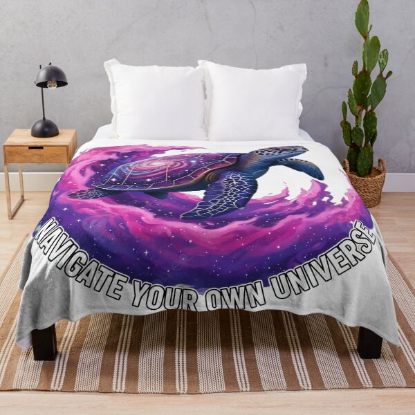 Item preview,  Galaxy Sea Turtle Swimming Through Purple Nebula with Cosmic Energy designed and sold by zoughlal.