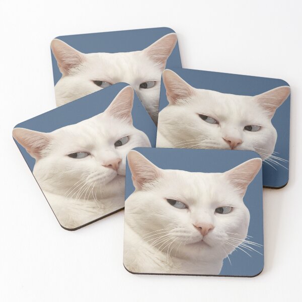Item preview, Judgmental White Cat designed and sold by SoyGalactic.