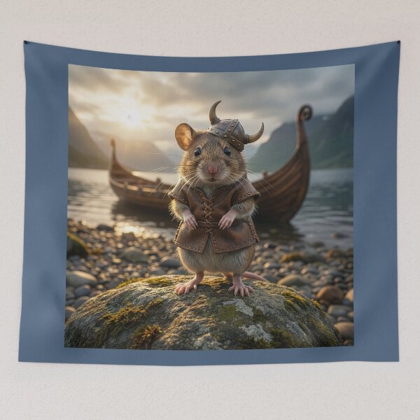 Item preview, Viking Mouse Brings Mayhem to These Shores designed and sold by Tridentulus.