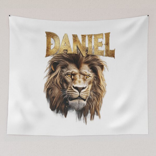 Item preview, Daniel Leo – Royal Lion Zodiac Name Art designed and sold by AlexLineArt.
