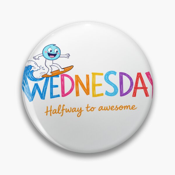 Item preview, Happy Wednesday - Cheerful Letter Character - Weekly Mood Series designed and sold by CzipipitoStudio.