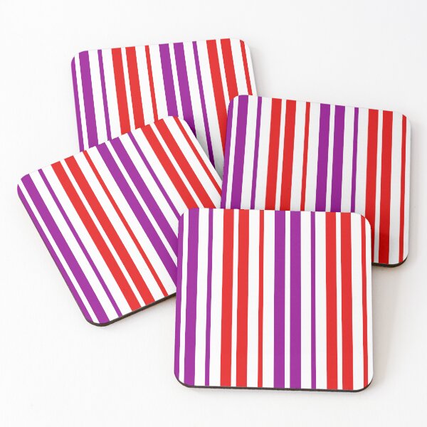 Item preview,  Red Purple Stripes On White Pattern Design  designed and sold by PatternTitan.