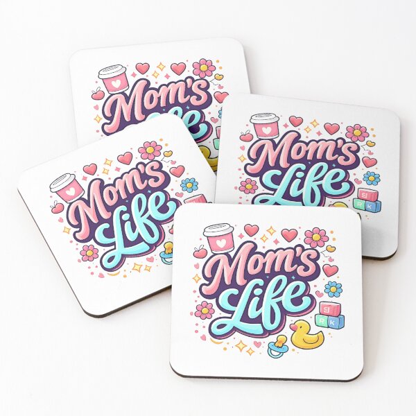 Item preview, Mom’s Life – Fun and Colorful Typography designed and sold by meryemjanet.