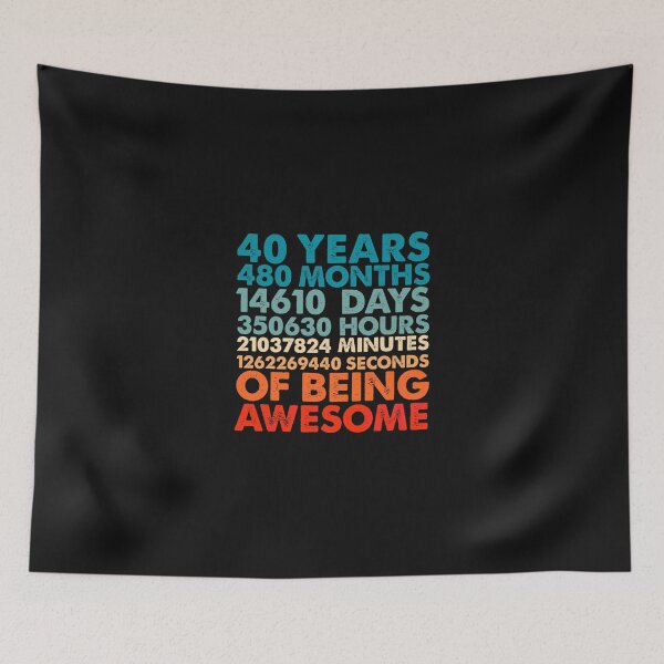 Item preview, 40 Years 480 Months Of Being Awesome 40th Birthday designed and sold by FrankIsabel.