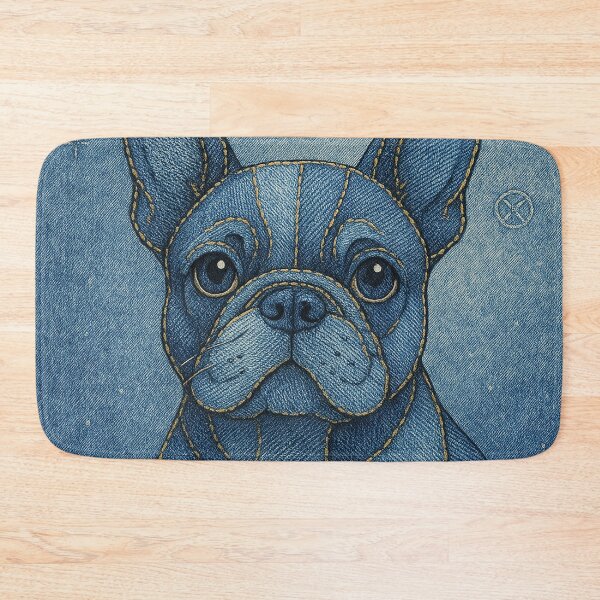 Item preview, Cute Blue Jean Stitch Dog Illustration Poster designed and sold by Gold Turtle  Lina.