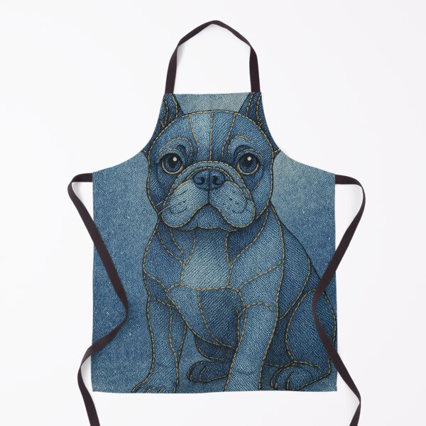 Item preview, Cute Blue Jean Stitch Dog Illustration Poster designed and sold by Gold Turtle Lina.