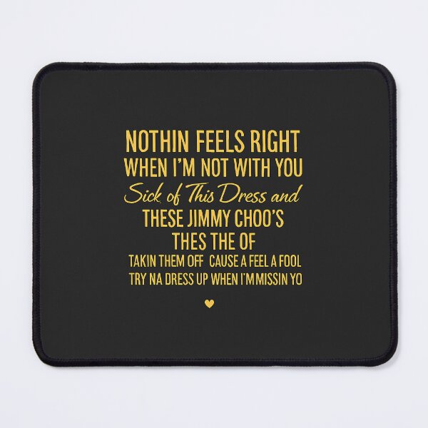 Item preview, Luxury Heartbreak Quote shontelle lyrics – Nothing Feels Right designed and sold by ANOMIC ⭐⭐⭐⭐⭐.