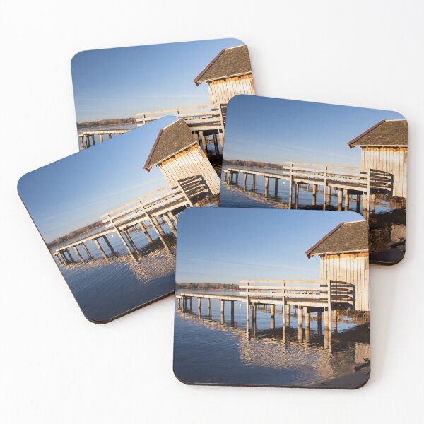 Item preview, Lake Chiem: Dusk Light on the Boathouse designed and sold by Kasia Design.