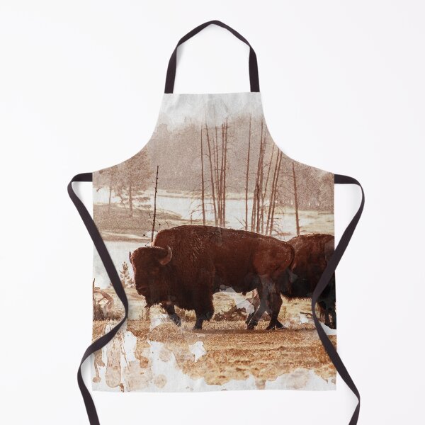 Item preview, Buffalo Bison Watercolor Nature Art Painting designed and sold by ArtNatureStore.