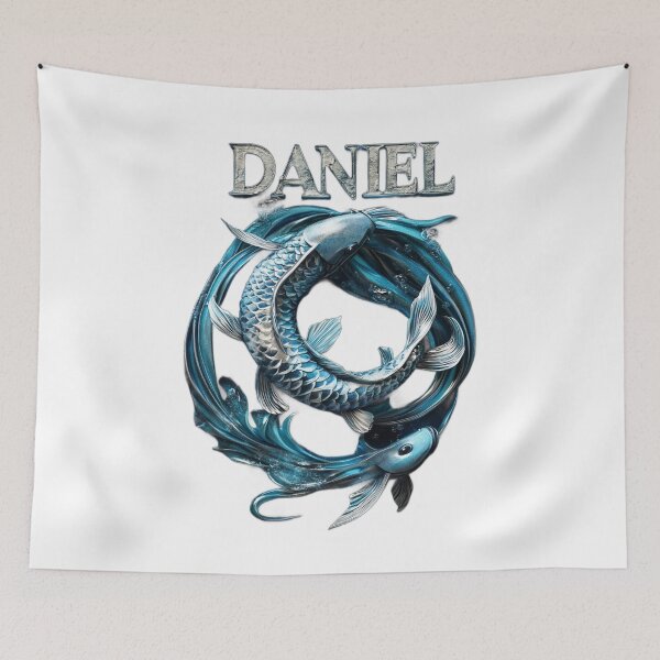 Item preview, Daniel Pisces – Zodiac Fantasy Name Art designed and sold by AlexLineArt.