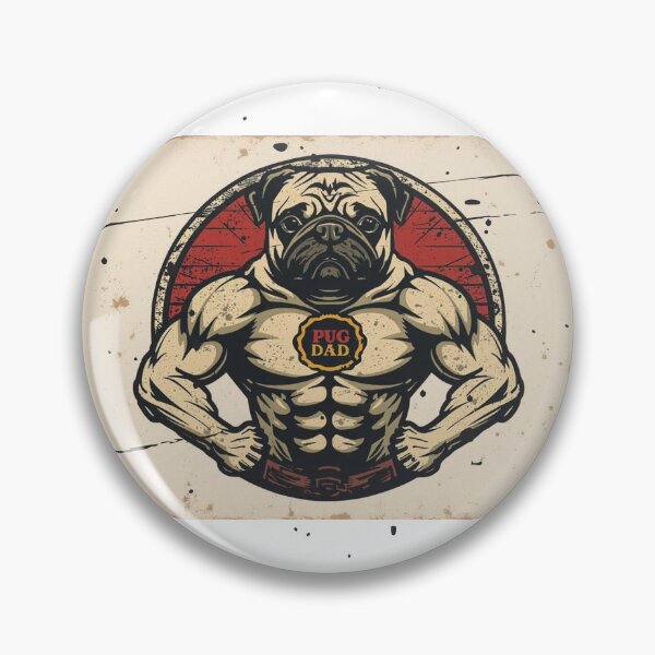 Item preview, Camisa Pug Dad: Diseño retro masculino para amantes de los perros designed and sold by PugsRus.