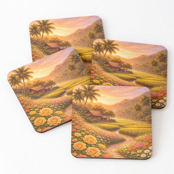 Item preview, Golden Sunset Village Garden Path designed and sold by Ceylon Luxe Collections.