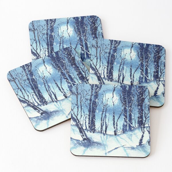 Item preview, Winter vibes nature scene watercolor artwork designed and sold by AhArtMe.