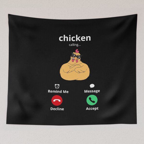 Item preview, chicken Calling Funny Meme chicken is Calling Misspelled, design humor with glasses calls designed and sold by adjamine.