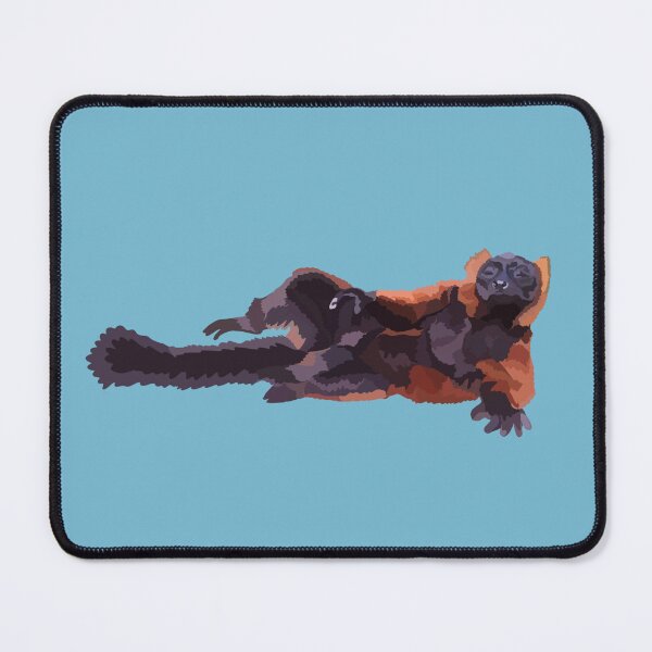 Item preview, R is for Red Ruffed Lemur ,Red Ruffed Lemur Artwork – Vibrant Primate Illustration and Madagascar Wildlife Design designed and sold by PrettylittlepastelUk.
