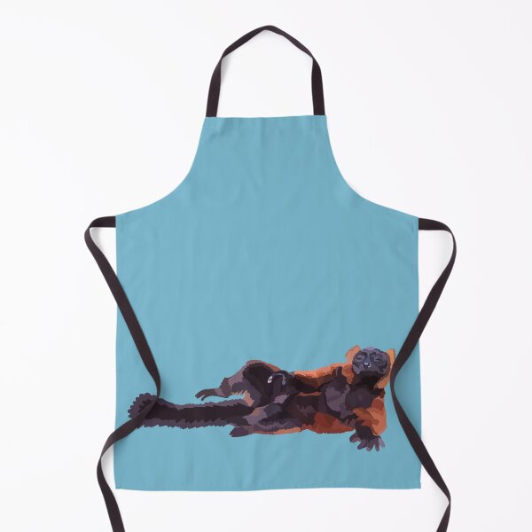 Item preview, R is for Red Ruffed Lemur ,Red Ruffed Lemur Artwork – Vibrant Primate Illustration and Madagascar Wildlife Design designed and sold by PrettylittlepastelUk.