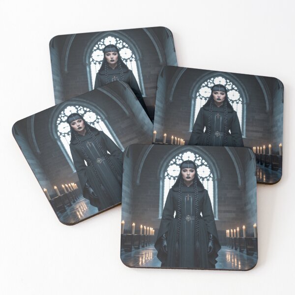 Item preview, gothic woman – cathedral shadows – dark sacred elegance designed and sold by Traumrausch.