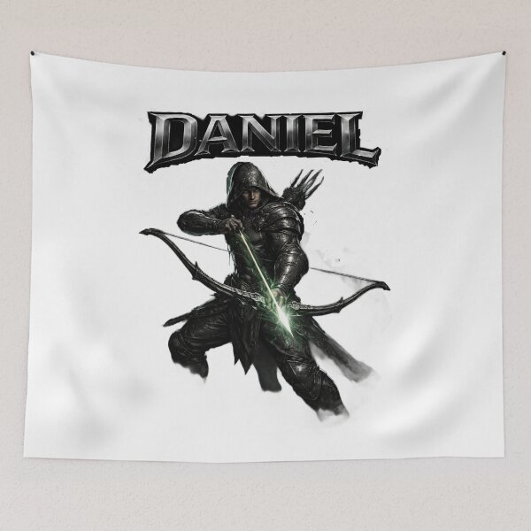 Item preview, Daniel Sagittarius – Zodiac Fantasy Archer Name Art designed and sold by AlexLineArt.