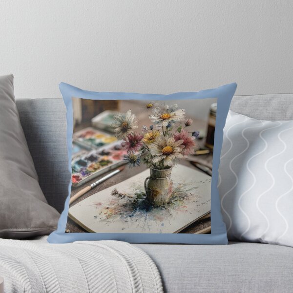 Item preview, Pen and Ink Daisies on Artist's Desk designed and sold by Tridentulus.