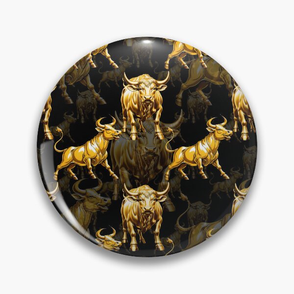Item preview, Golden Bull Pattern Design - Black  designed and sold by PatternTitan.