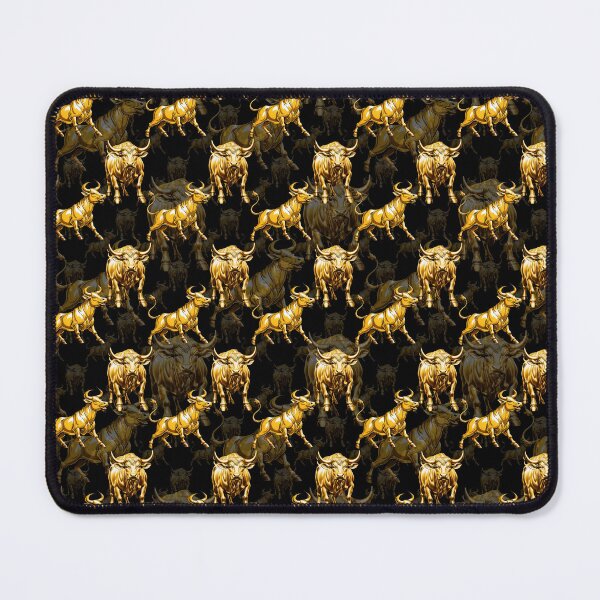 Item preview, Golden Bull Pattern Design - Black designed and sold by PatternTitan.