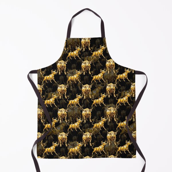 Item preview, Golden Bull Pattern Design - Black designed and sold by PatternTitan.