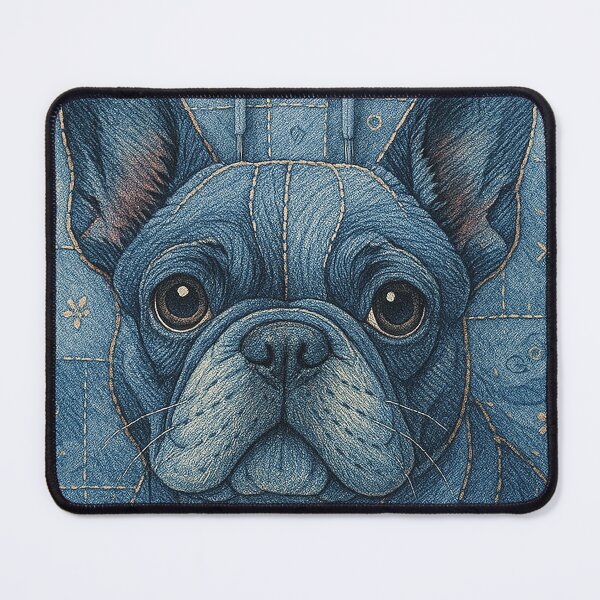 Item preview, Denim French Bulldog designed and sold by Gold Turtle Lina.