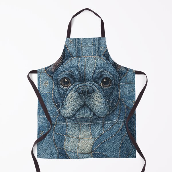 Item preview, Denim French Bulldog designed and sold by Gold Turtle Lina.