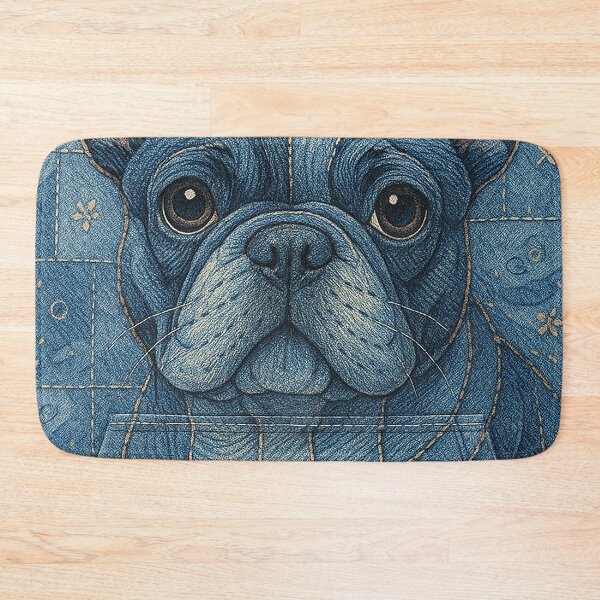 Item preview, Denim French Bulldog designed and sold by Gold Turtle  Lina.
