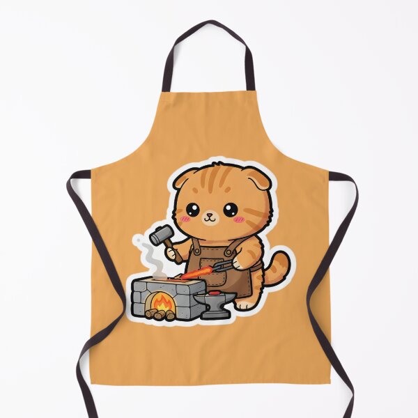 Item preview, Cute Tabby Cat Blacksmith - Fantasy Crafting  designed and sold by Whimsy & Whisker.