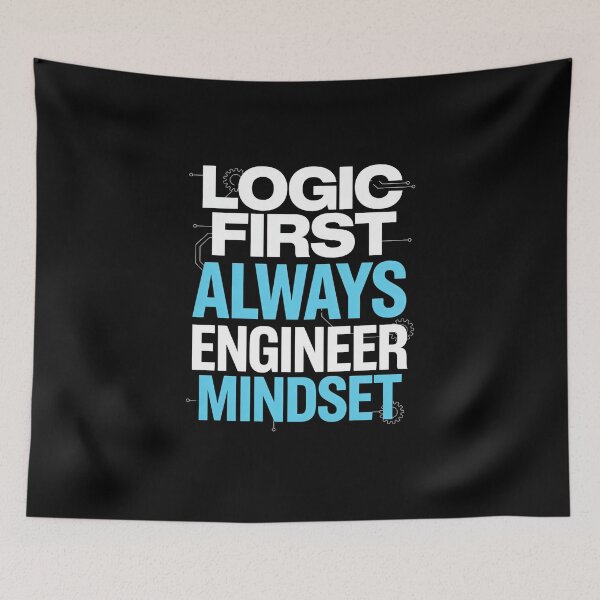 Item preview, Logic First Always – Engineer Mindset Quote Design designed and sold by oblexwear.