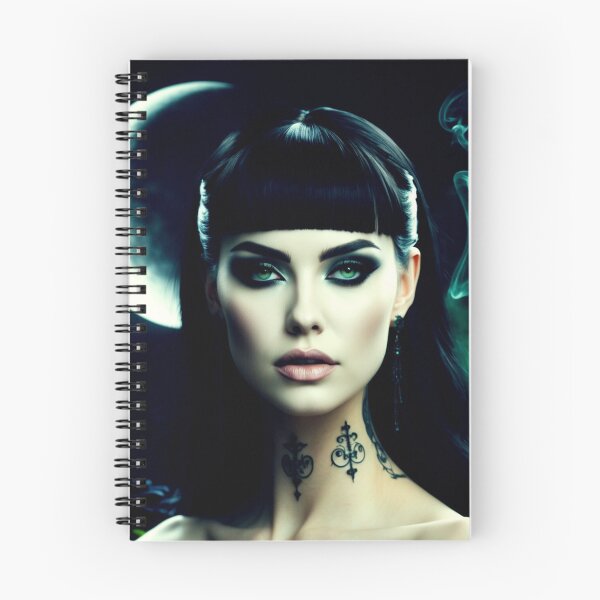 Item preview, gothic moon portrait – dark fantasy beauty – nocturnal art designed and sold by Traumrausch.