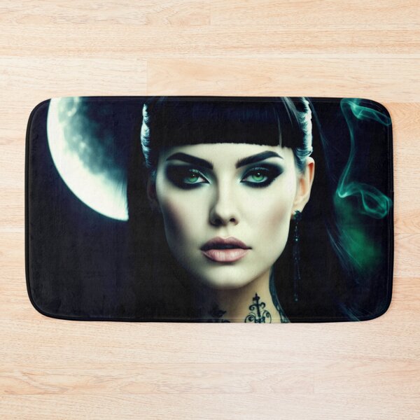 Item preview, gothic moon portrait – dark fantasy beauty – nocturnal art designed and sold by Traumrausch.