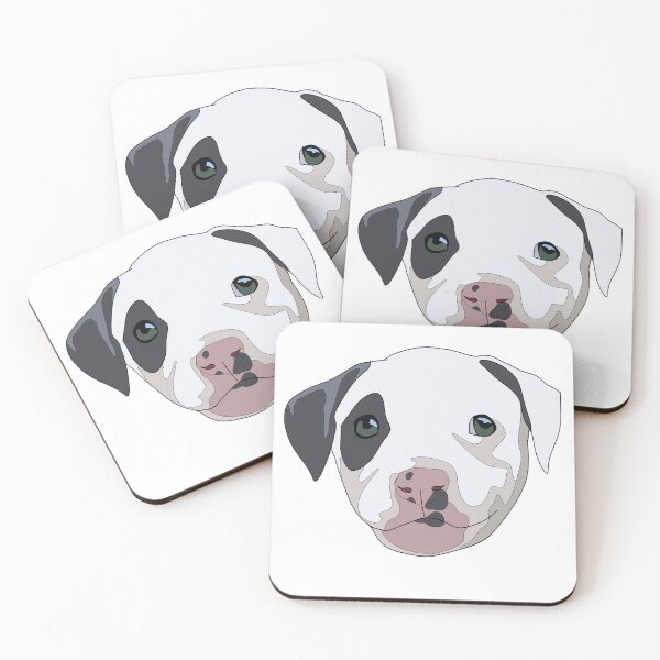 Item preview, Copy of Black and white pitbull puppy designed and sold by LeahcarsArt.