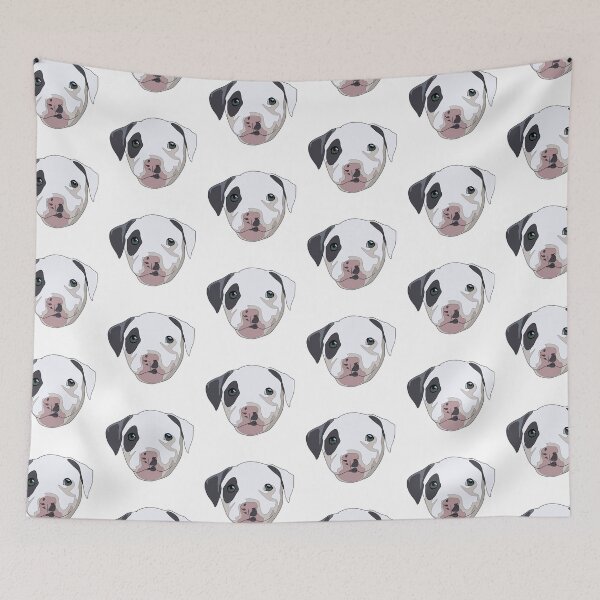 Item preview, Copy of Black and white pitbull puppy designed and sold by LeahcarsArt.