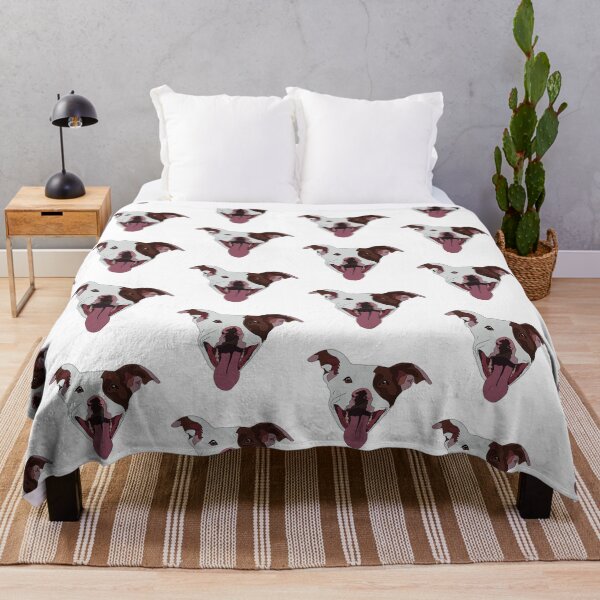 Item preview, Red and white pitbull designed and sold by LeahcarsArt.