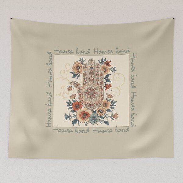 Item preview, Floral Hamsa with Mandala – Spiritual Hand of Protection and Positive Energy designed and sold by JuanaDesigns.